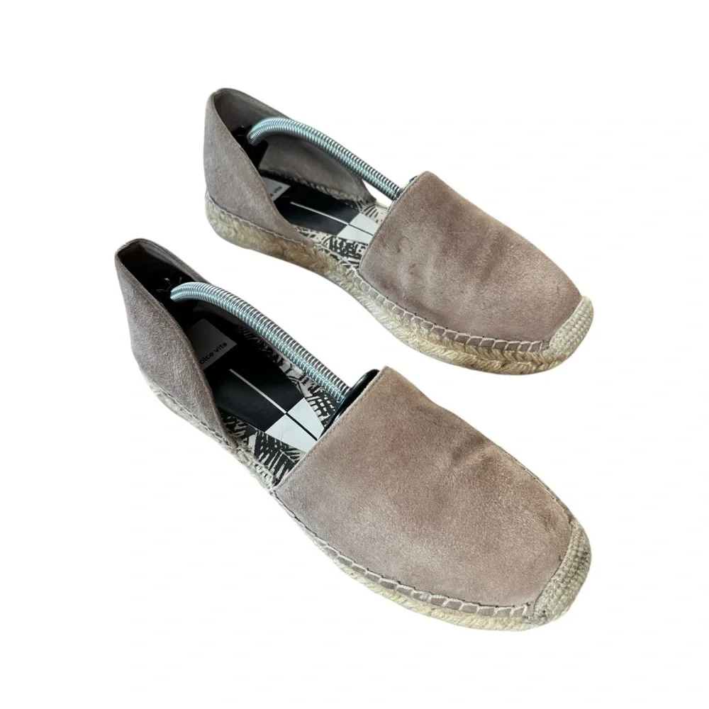 Dolce Vita Size 8 Suede Tan Small Platform Espadrille D’Orsay “Ciara” Flats
